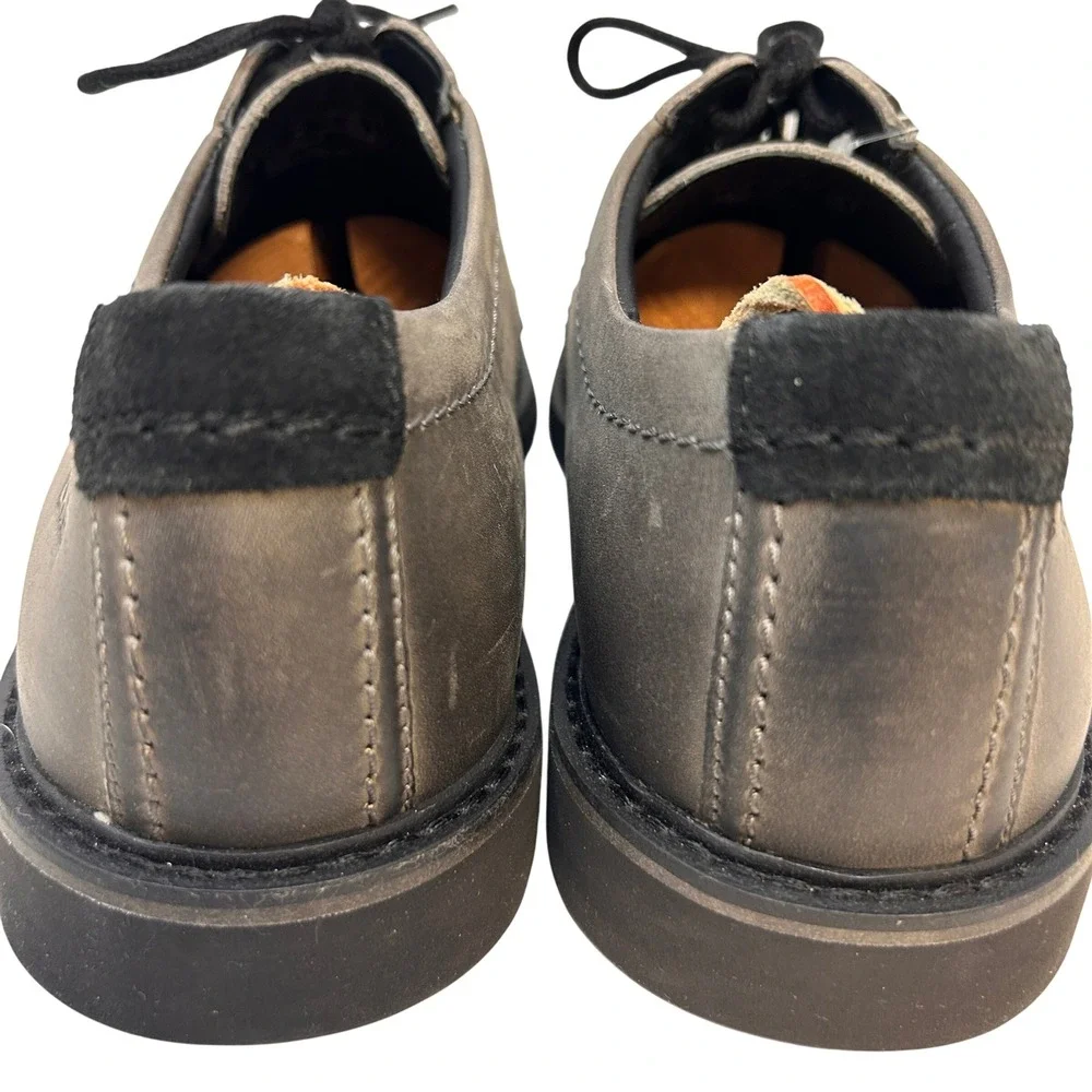 Clarks Atticus LT Lace Dark Grey Leather Derby Oxford Shoes Mens US 11.5‎